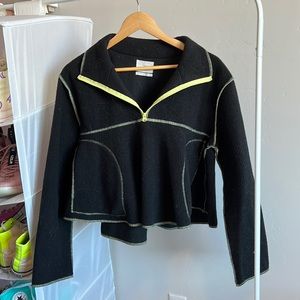 Urban Outfitters black babydoll quarter-zip. Medium. Never been worn before.